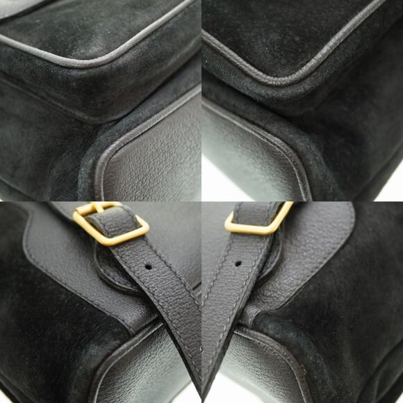 Gucci Bamboo Backpack Daypack Suede Black 0182 Suede Vintage - Picture 8 of 10